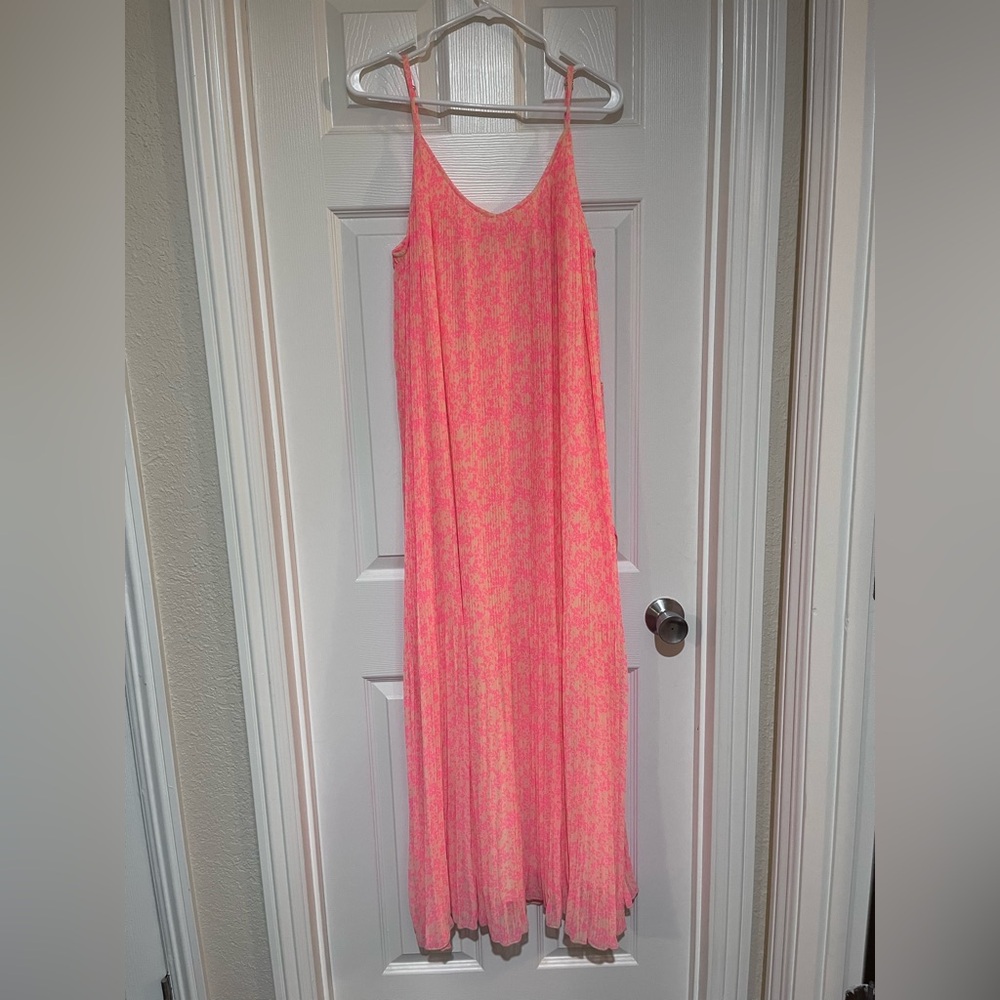Neon Pink Floral Dress